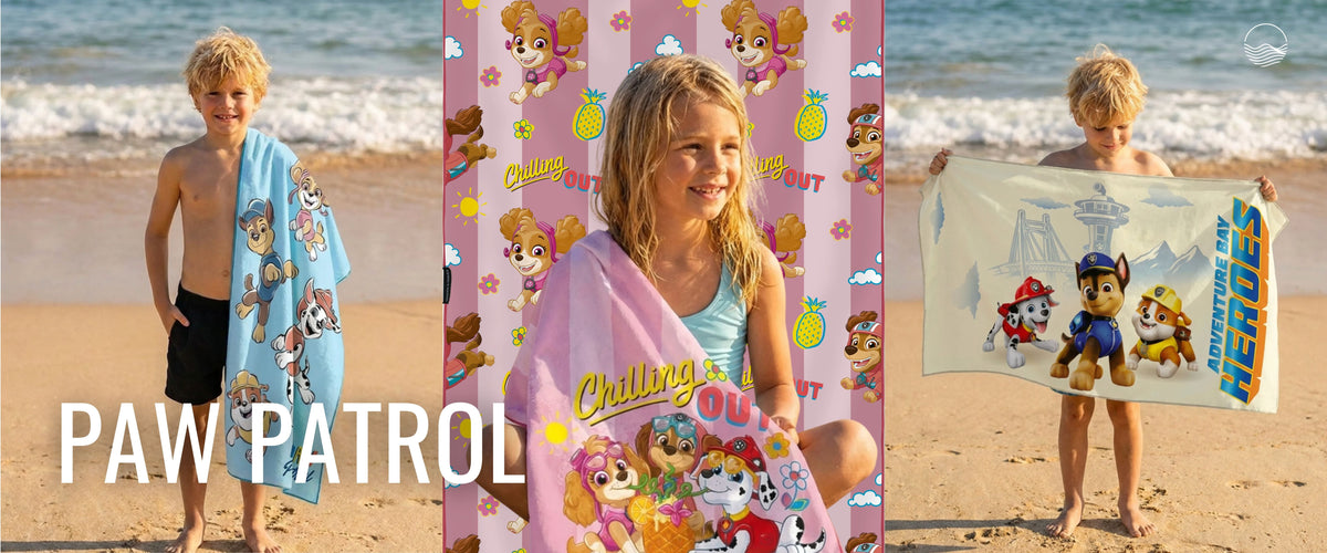 Paw Patrol Badetücher – die offiziellen Collab-Strandtücher von Woods & Waves - woodsandwaves.co