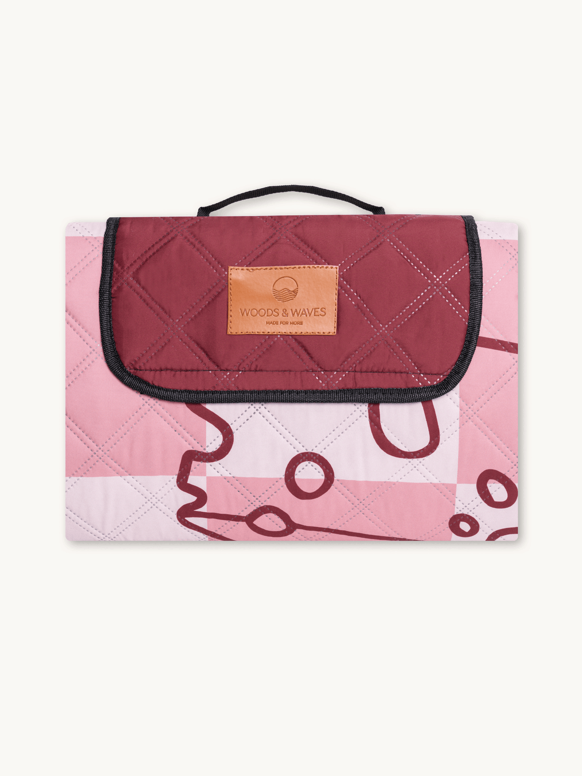 Rose Brunch - Picknick- en stranddeken (geïsoleerd) 200 x 200 cm - XXL Picknickmat van gerecycled PET - waterdicht en warm