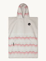 Badeponcho für Kinder (120cm - 150cm) - sanft zur Haut & extra schnell wieder trocken - aus Premium Mikrofaser - Soft Horizon - (ca. 6 - 12 Jahre) - woodsandwaves.co