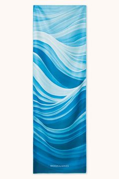 Blue Cascade - Toalla de yoga antideslizante con protuberancias de silicona