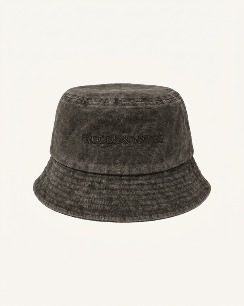 Bucket Hat - Fischerhut in Premium Baumwolle (Graphite) - hoher UV - Schutz - robust & nachhaltig - woodsandwaves.co