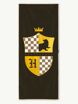 Hufflepuff Strandtuch – Harry Potter x Woods & Waves – Schnelltrocknendes Strandtuch mit Geheimfach - woodsandwaves.co