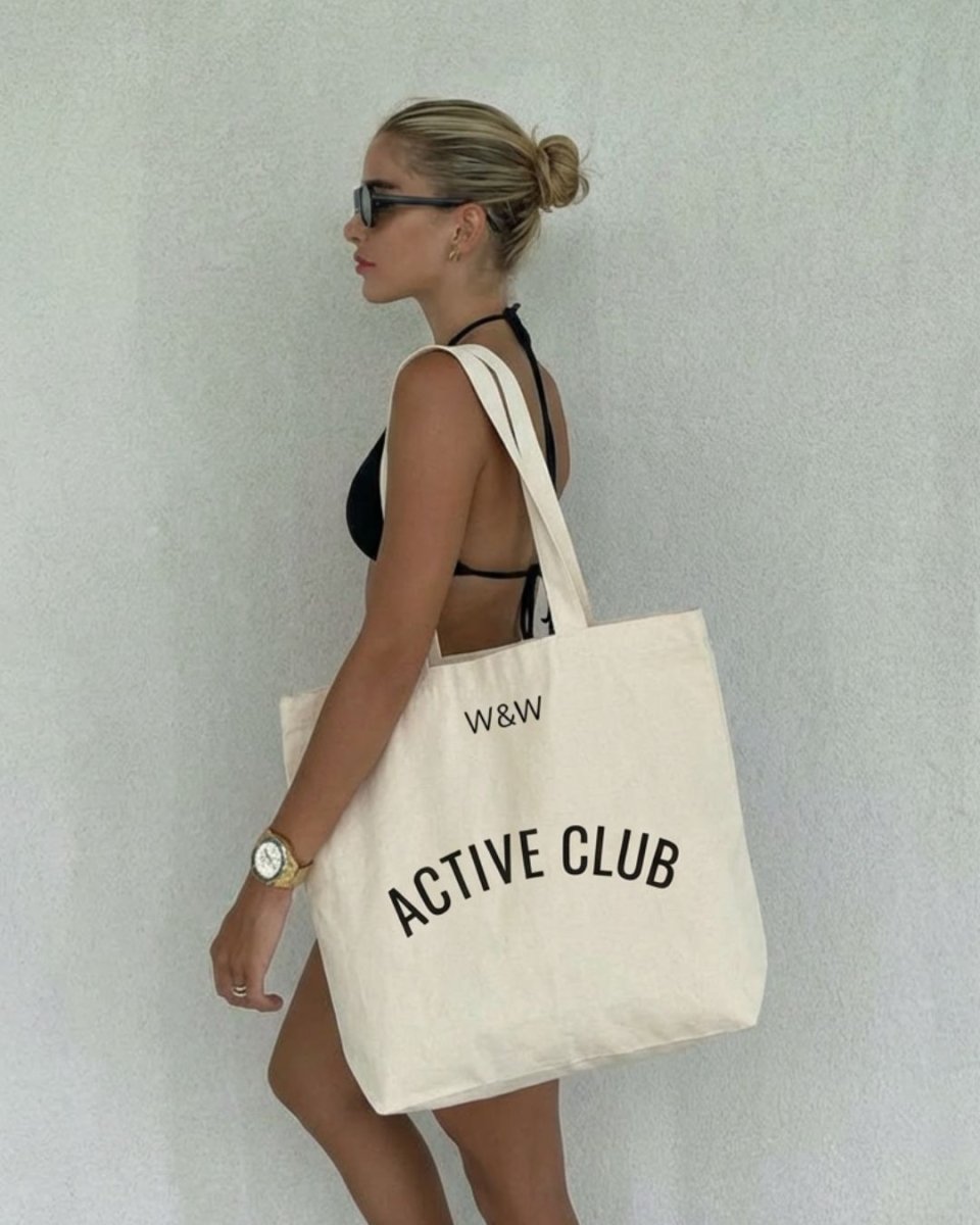 Jutebeutel "Active Club" - extra breit - Premium Qualität - ultra robust & nachhaltig - woodsandwaves.co