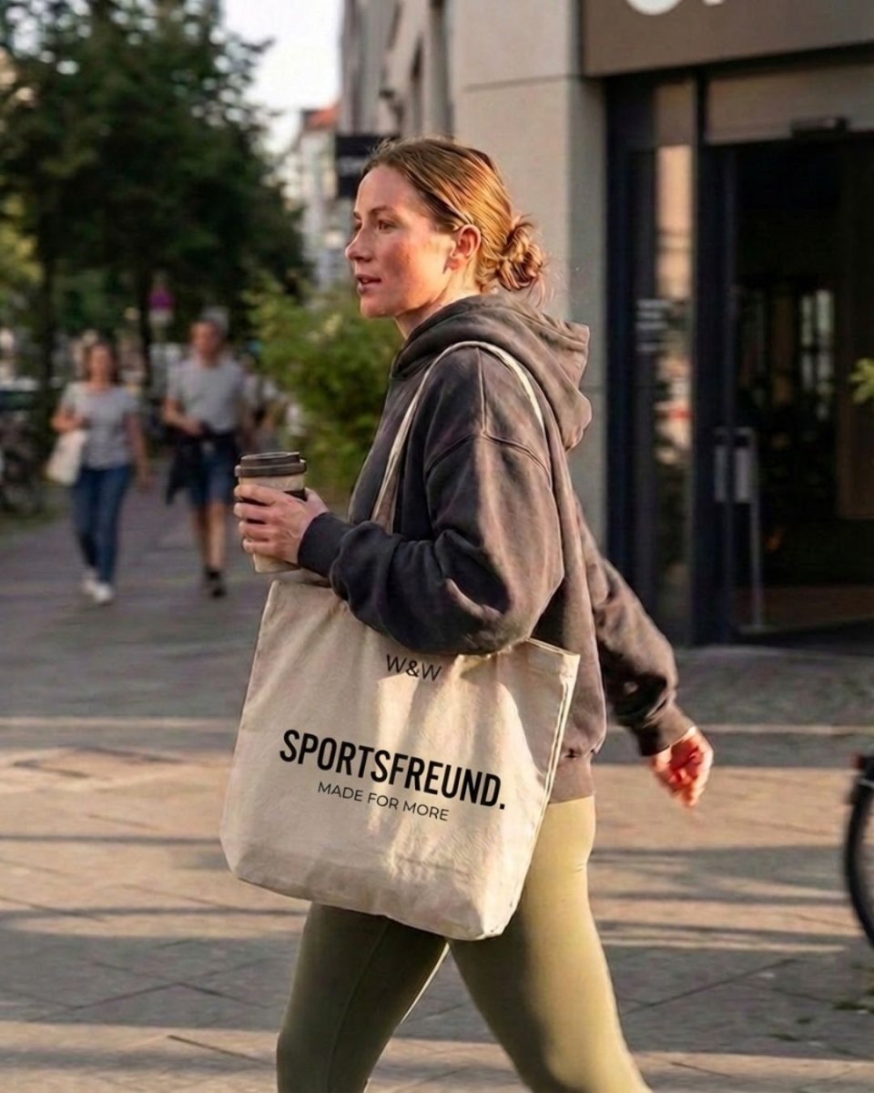 Jutebeutel "Sportsfreund" - extra breit - Premium Qualität - ultra robust & nachhaltig - woodsandwaves.co