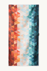 Kaleidoscope Orange - Duschhandtuch aus Premium Mikrofaser - angenehm auf der Haut - woodsandwaves.co