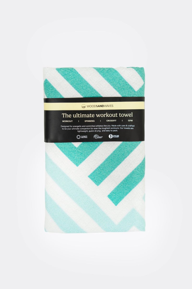 Mint Relaxation - Sporthandtuch mit Magnet & Zipper - Tasche - woodsandwaves.co
