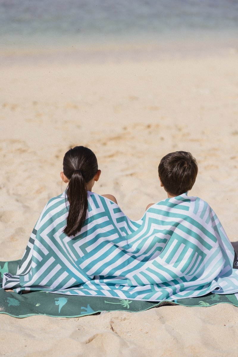 Mint Relaxation - Strandtuch für Kinder - schadstofffrei & sanft zur Haut - woodsandwaves.co