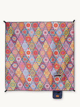 Mosaics - Picknick - und Stranddecke (isoliert) 200 x 200 cm - XXL Picknickmatte aus recyceltem PET - wasserdicht und wärmend - woodsandwaves.co