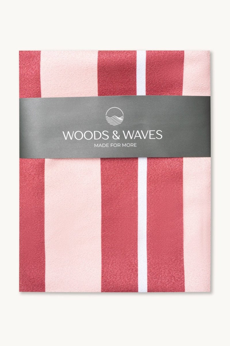Rosella Stripes - Saunatuch aus Premium Mikrofaser (200 x 80 cm) - woodsandwaves.co