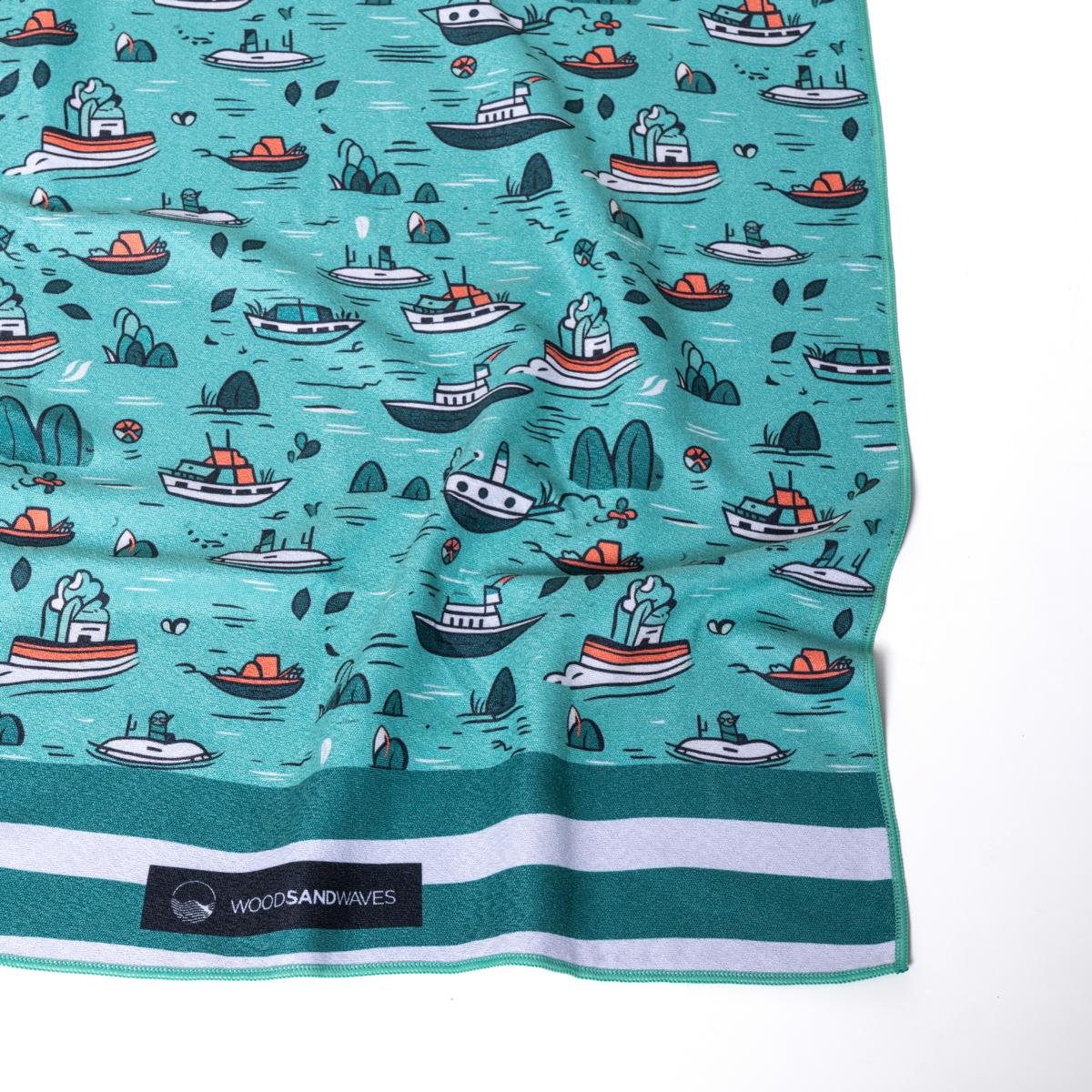 Ship Ahoy - Strandtuch für Kinder - schadstofffrei & sanft zur Haut - woodsandwaves.co