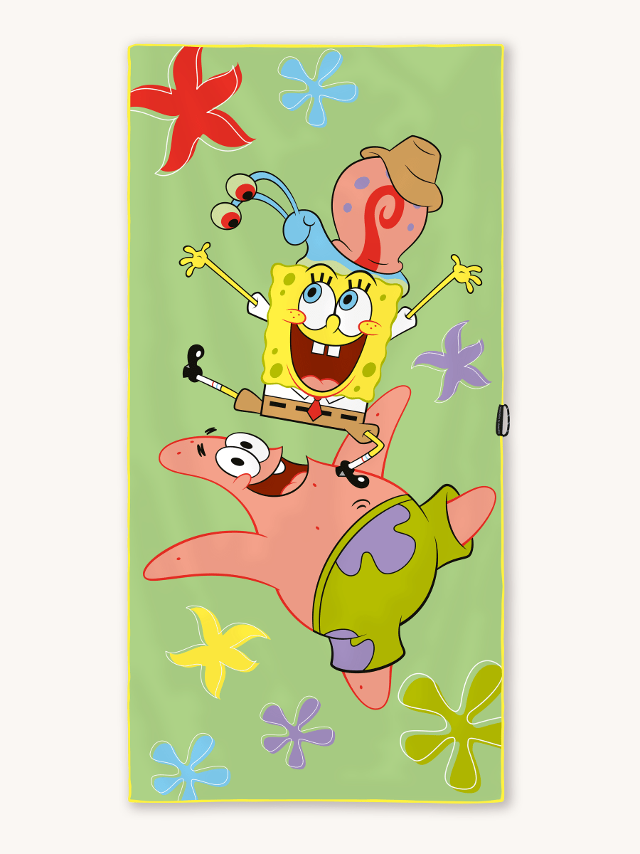 SpongeBob Strandtuch (Grün) – Badetuch für Kinder – schadstofffrei & sanft zur Haut - woodsandwaves.co