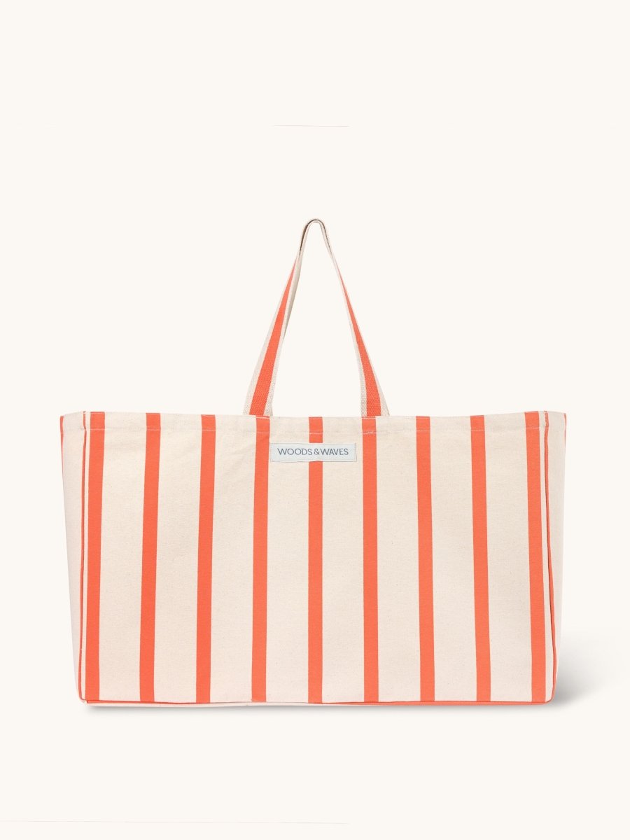 Strandtasche "Sunset Stripes" XL – extra geräumig, robust & nachhaltig - woodsandwaves.co