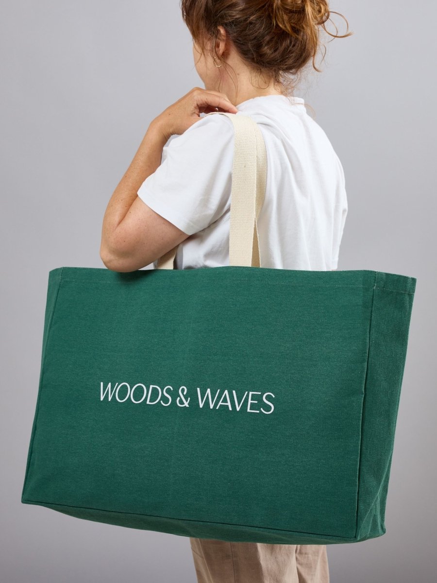 Strandtasche "Woods & Waves" XL – extra geräumig, robust & nachhaltig - woodsandwaves.co