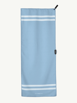 Stripes Airy Blue - Sporthandtuch mit Magnet & Zipper - Tasche - woodsandwaves.co