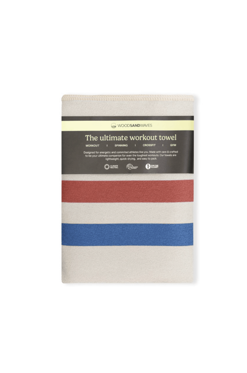 Stripes Retro - Sporthandtuch mit Magnet & Zipper - Tasche - woodsandwaves.co