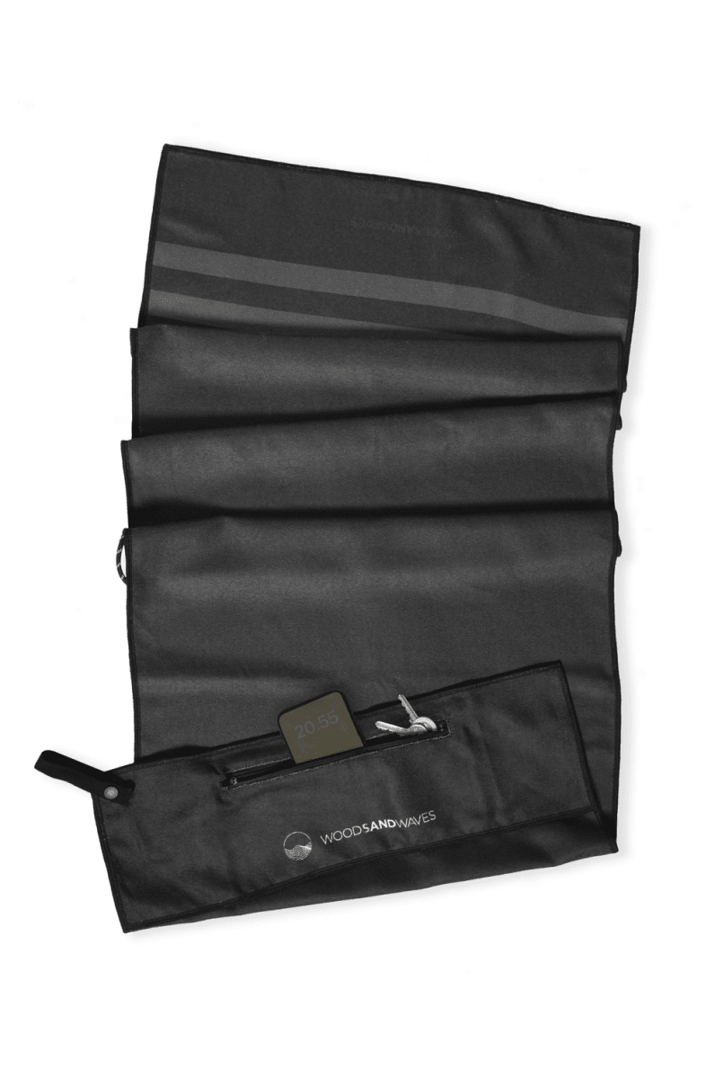 Striphes Phantom - Sporthandtuch mit Magnet, Reißverschlusstasche & BenchLock - Überzug - woodsandwaves.co