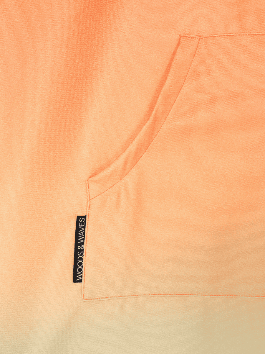 Surf - Poncho - für Frauen & Männer - aus schnelltrocknender und leichter Mikrofaser - Melon Glow - woodsandwaves.co