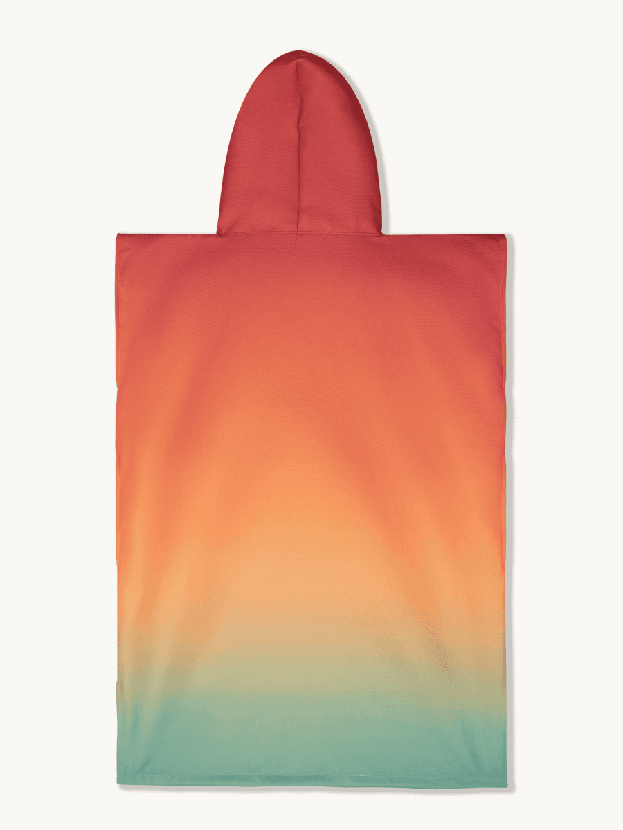 Surf - Poncho - für Frauen & Männer - aus schnelltrocknender und leichter Mikrofaser - Melon Glow - woodsandwaves.co