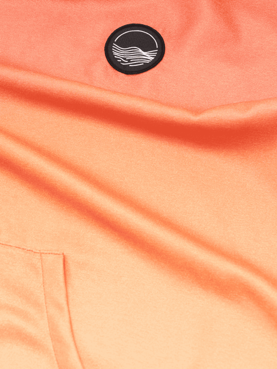 Surf - Poncho - für Frauen & Männer - aus schnelltrocknender und leichter Mikrofaser - Melon Glow - woodsandwaves.co