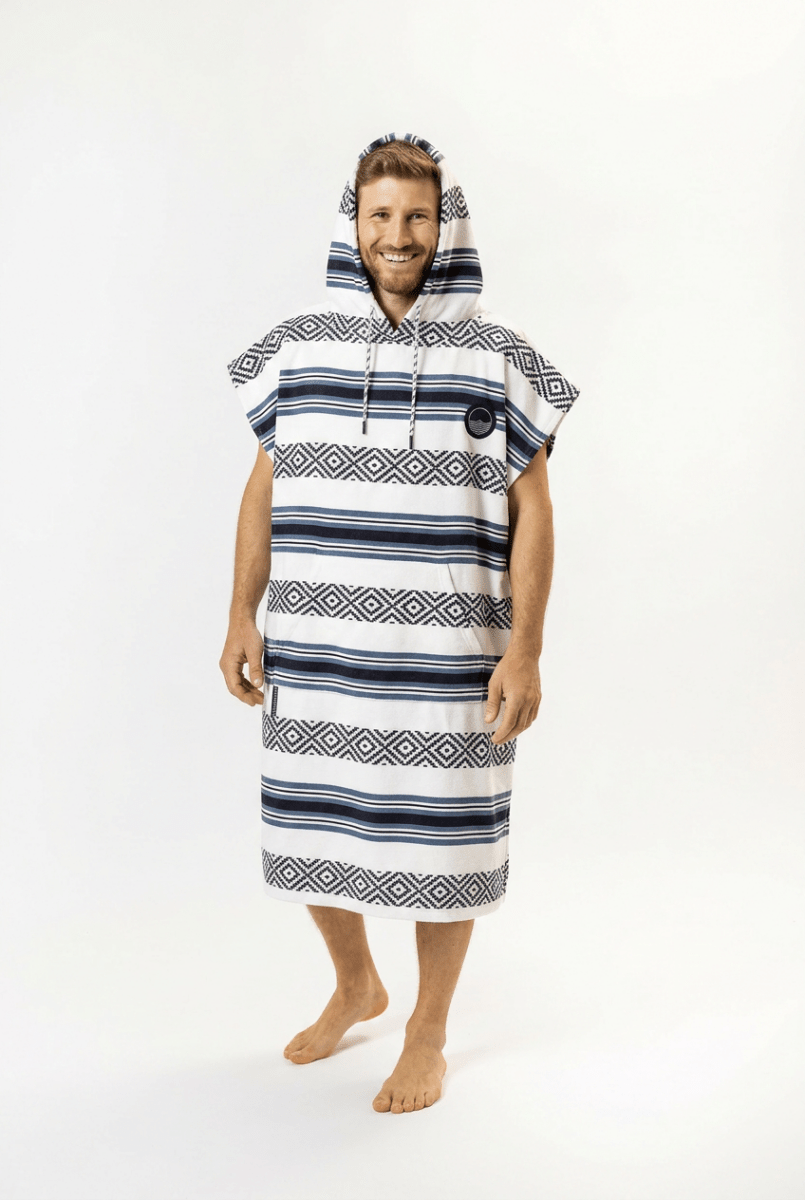 Surf - Poncho - für Frauen & Männer - aus schnelltrocknender und leichter Mikrofaser - Nomad Teal - woodsandwaves.co