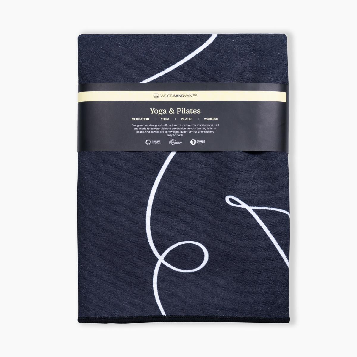 Zen Lines - Rutschfestes Yoga - Handtuch mit Silikon - Noppen - woodsandwaves.co