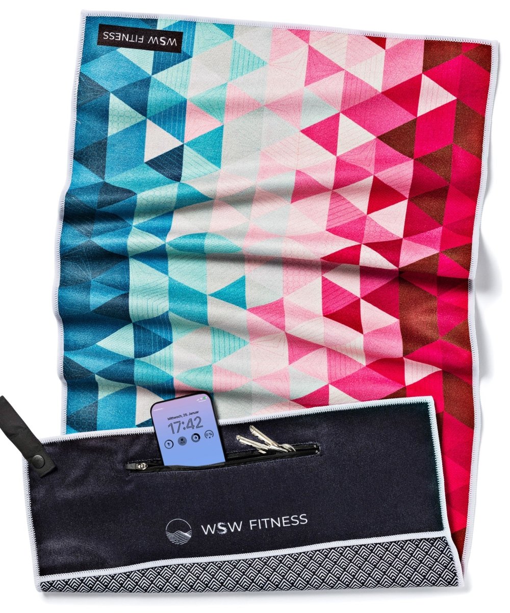 Kaleidoscope - Sporthandtuch mit Magnet & Zipper - Tasche - woodsandwaves.co